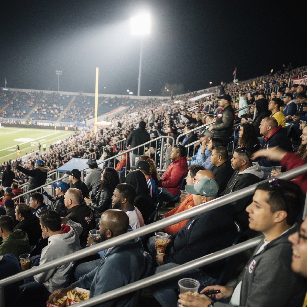 Smart venue fan intelligence platform showing NFC touchpoints throughout an arena