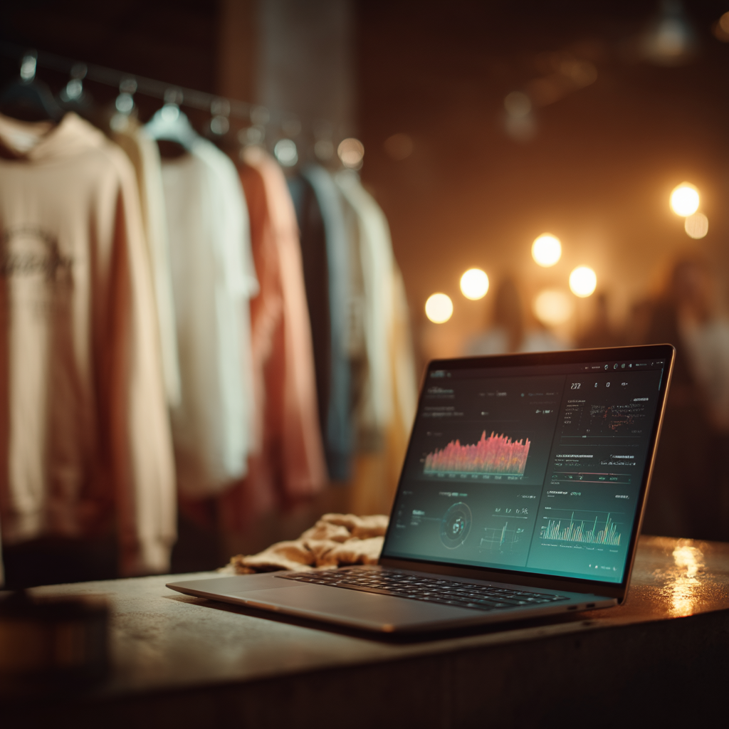 Close-up montage: connected apparel glow, human expressions, subtle data overlays.